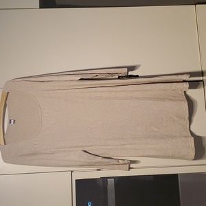 Size 2XL A-Line Long-Sleeve Dress Tan Old Navy New W/Tags Low-Cut U-Neck